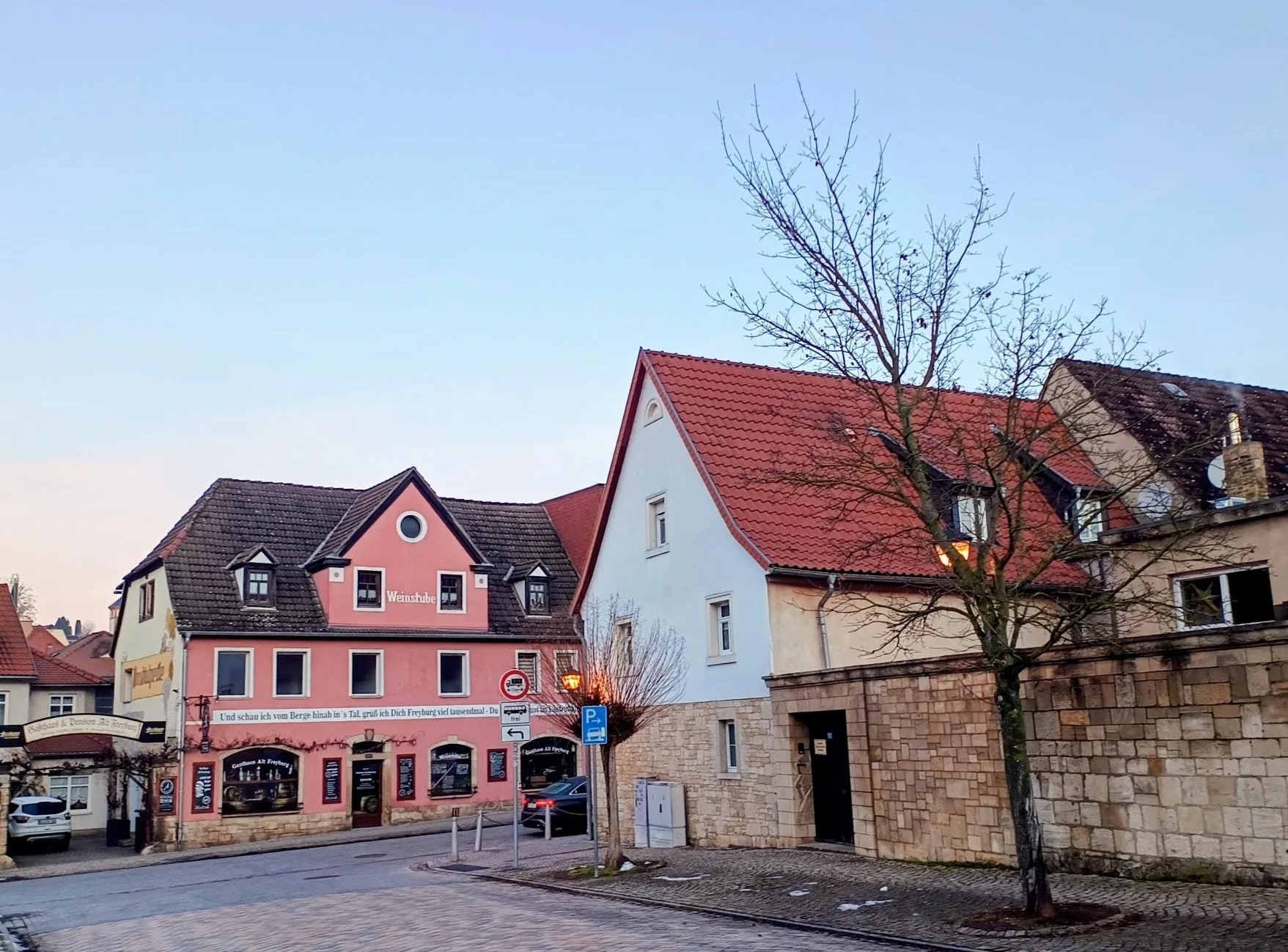 Blick auf ein gastronomisches Angebot in der Oberstraße